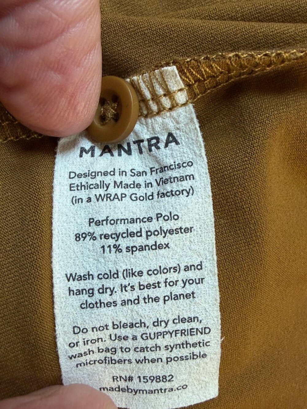 MANTRA Golf Catalyst Long Sleeve Performance Shirt L Mustard Yellow Gold - EUC - Picture 8 of 9
